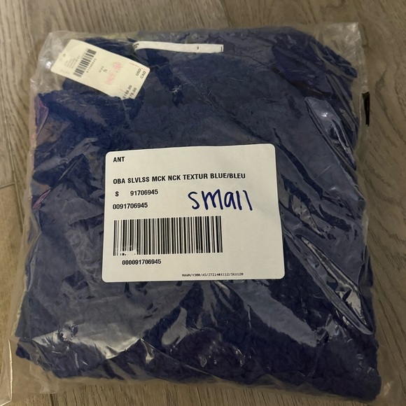 NWT! By Anthropologie Blue Ruffle-Trim Textured Mini Dress - Size Small 🏀 - Picture 4 of 5